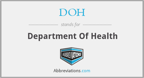 What is the abbreviation for department of health?